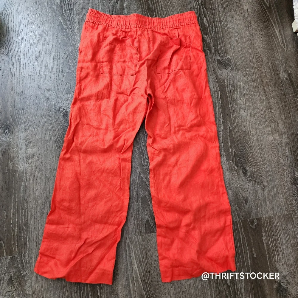 Loft Orange Linen Pants - Picture 2 of 6